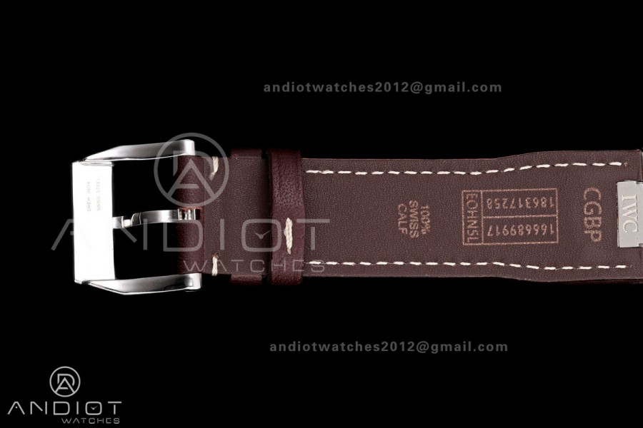 Pilot Chrono IW388103 OCTA 1:1 Best Edition Green Dial on Brown Leather Strap 69385 Super Clone