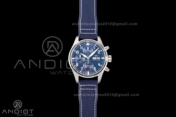 Pilot Chrono IW388101 OCTA 1:1 Best Edition Blue Dial on Blue Leather Strap 69385 Super Clone