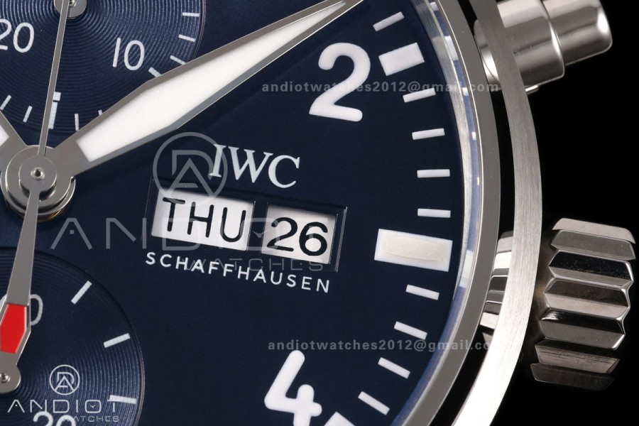 Pilot Chrono IW388101 OCTA 1:1 Best Edition Blue Dial on Blue Leather Strap 69385 Super Clone
