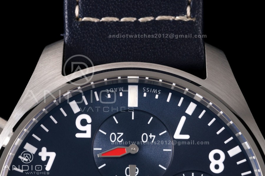 Pilot Chrono IW388101 OCTA 1:1 Best Edition Blue Dial on Blue Leather Strap 69385 Super Clone
