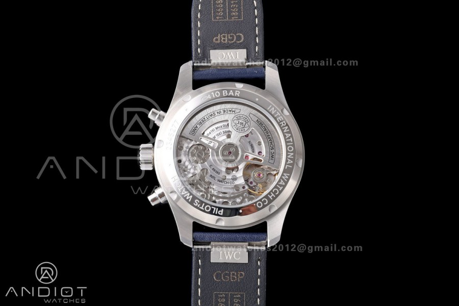 Pilot Chrono IW388101 OCTA 1:1 Best Edition Blue Dial on Blue Leather Strap 69385 Super Clone