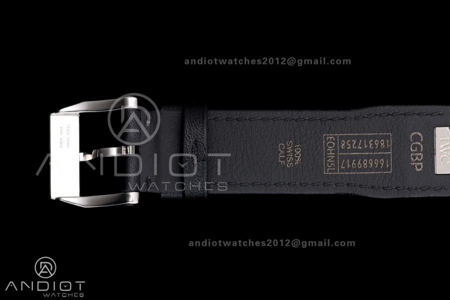 Pilot Chrono IW388111 OCTA 1:1 Best Edition Black Dial on Black Leather Strap 69385 Super Clone