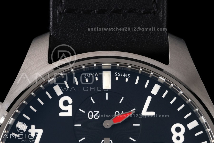 Pilot Chrono IW388111 OCTA 1:1 Best Edition Black Dial on Black Leather Strap 69385 Super Clone