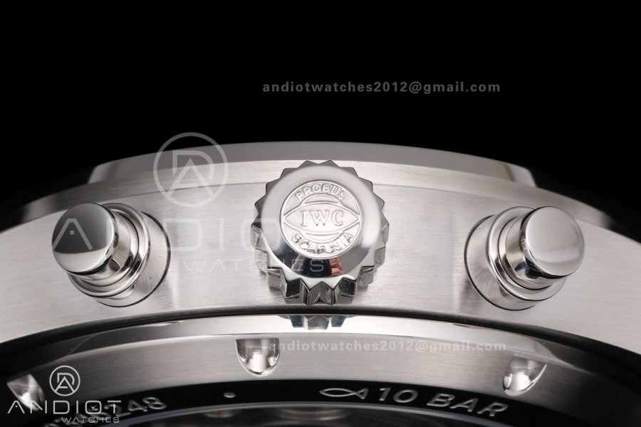 Pilot Chrono IW388111 OCTA 1:1 Best Edition Black Dial on Black Leather Strap 69385 Super Clone