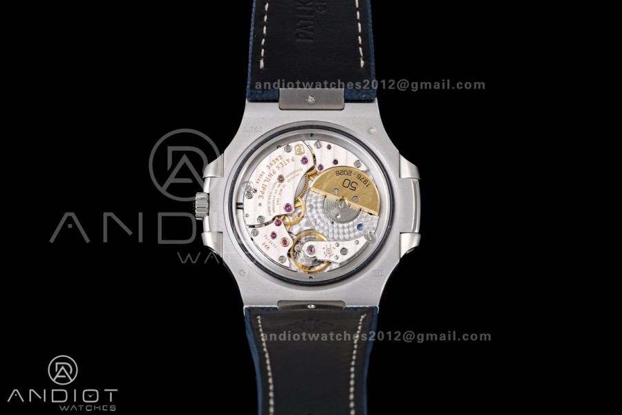 Nautilus 5810 SS PPF 1:1 Best Edition Blue Textured Dial on Blue Composite Strap SA240 Super Clone