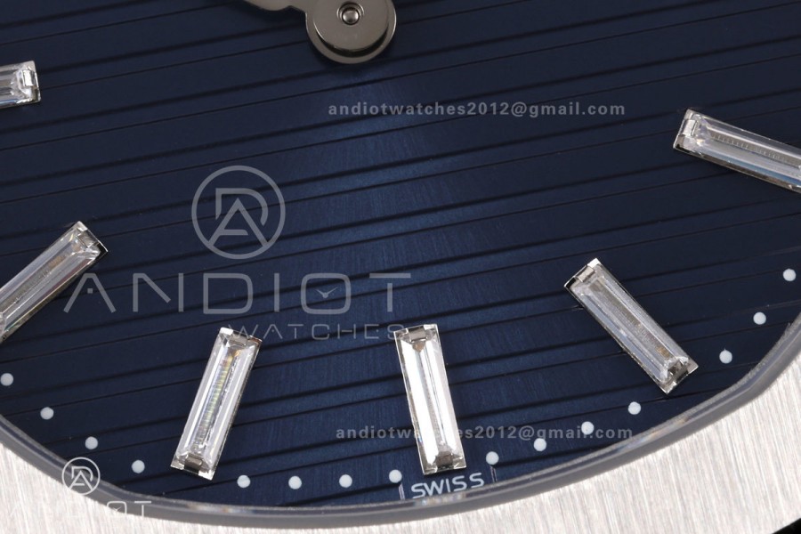 Nautilus 5810 SS PPF 1:1 Best Edition Blue Textured Dial on Blue Composite Strap SA240 Super Clone