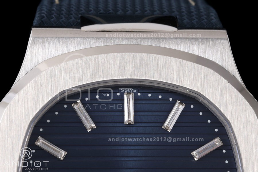 Nautilus 5810 SS PPF 1:1 Best Edition Blue Textured Dial on Blue Composite Strap SA240 Super Clone