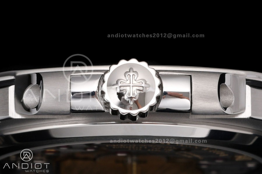 Nautilus 5810 SS PPF 1:1 Best Edition Blue Textured Dial on Blue Composite Strap SA240 Super Clone