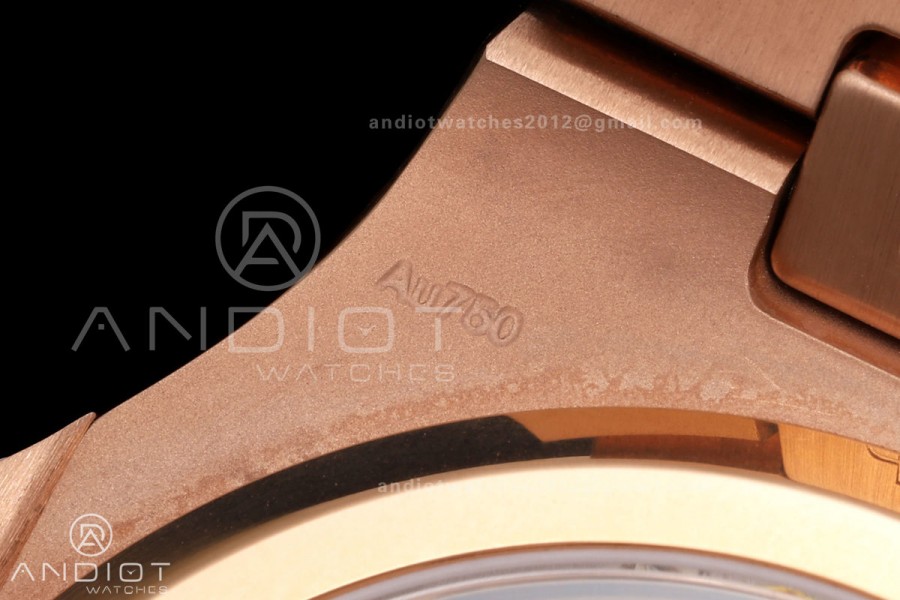 Nautilus 5712r RG UMI 1:1 Best Edition Brown Dial on RG Bracelet PPF240 Super Clone Free Sprung (Weighted)