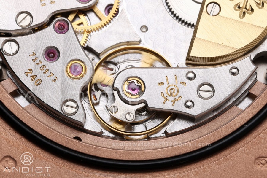 Nautilus 5712r RG UMI 1:1 Best Edition Brown Dial on RG Bracelet PPF240 Super Clone Free Sprung (Weighted)