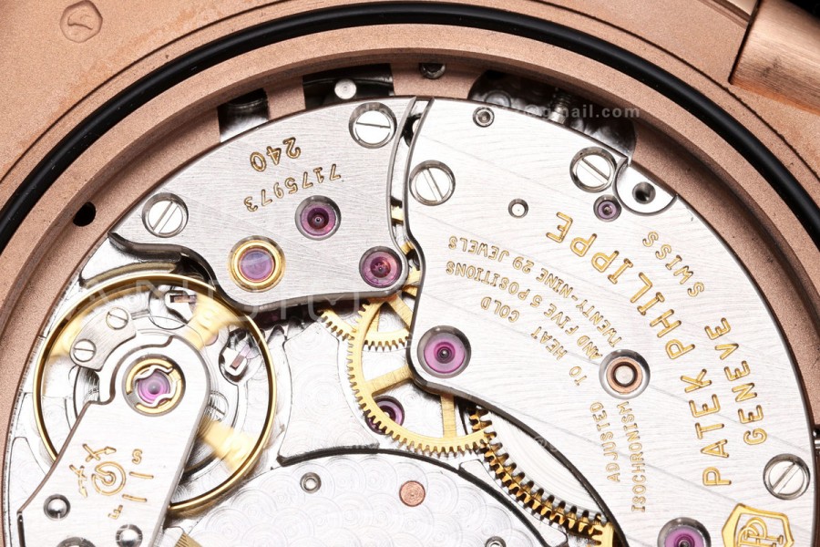 Nautilus 5712r RG UMI 1:1 Best Edition Brown Dial on RG Bracelet PPF240 Super Clone Free Sprung (Weighted)
