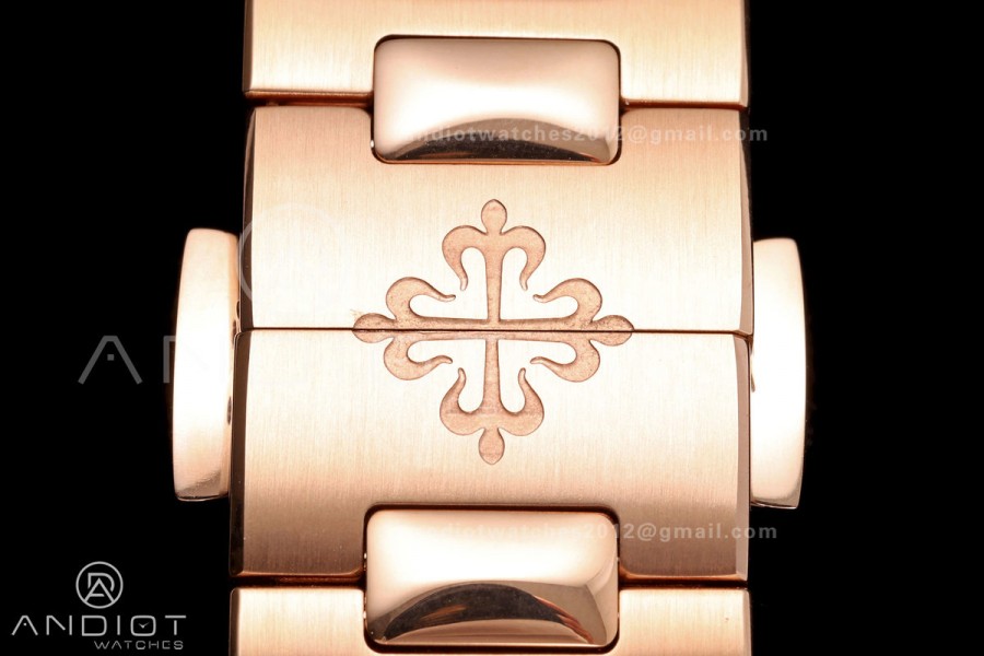 Nautilus 5712r RG UMI 1:1 Best Edition Brown Dial on RG Bracelet PPF240 Super Clone Free Sprung (Weighted)