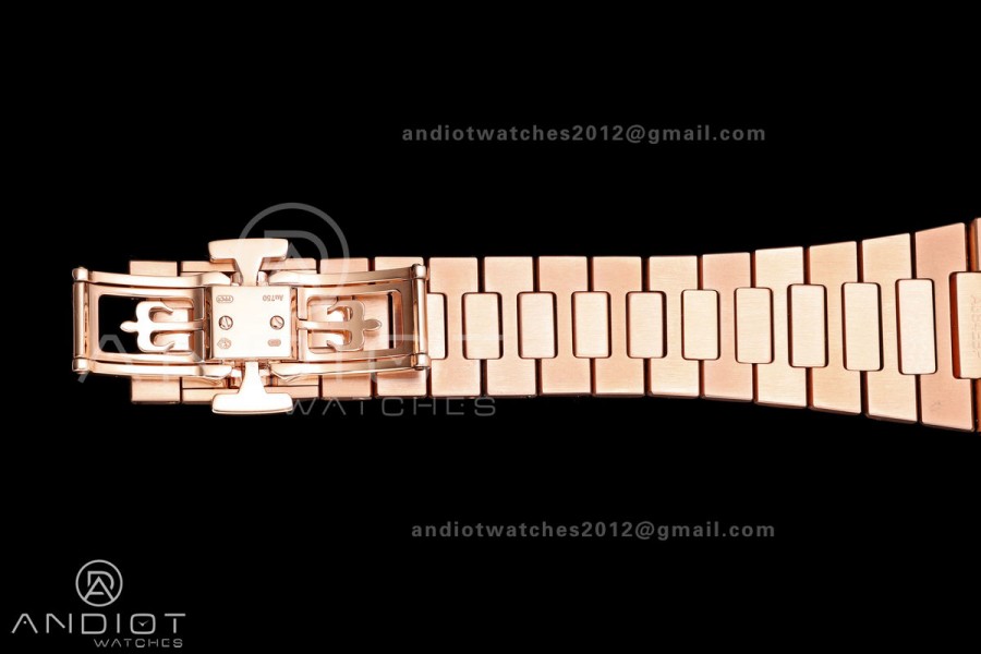 Nautilus 5712r RG UMI 1:1 Best Edition Brown Dial on RG Bracelet PPF240 Super Clone Free Sprung (Weighted)