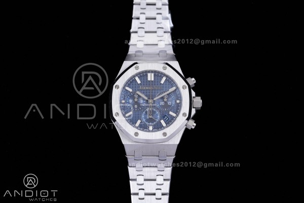 Royal Oak Chrono 26715 SS APSF 1:1 Best Edition Blue Dial On SS Bracelet A2385