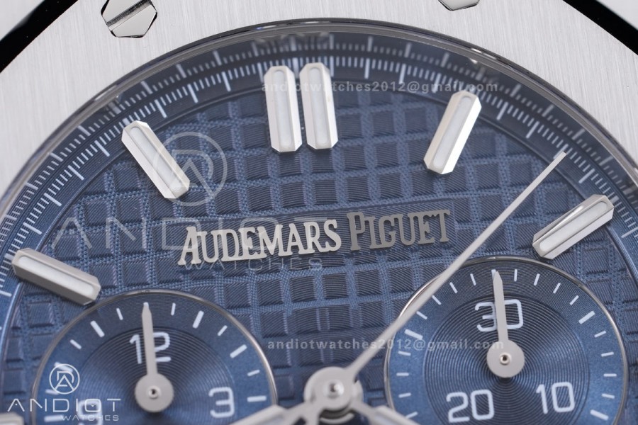 Royal Oak Chrono 26715 SS APSF 1:1 Best Edition Blue Dial On SS Bracelet A2385