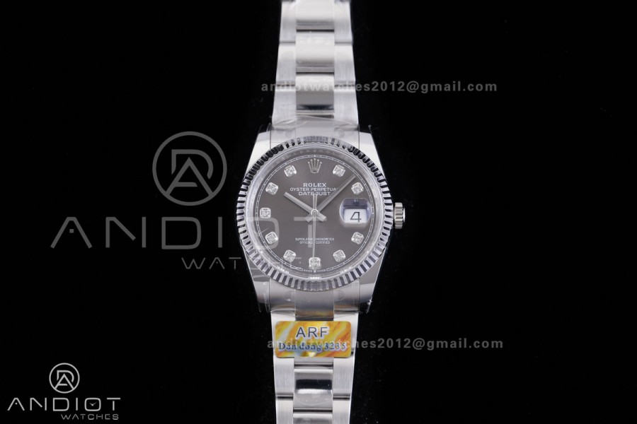 DateJust 36 SS 126234 Wimbledon ARF 1:1 Best Edition Gray Diamond Dial on Oyster Bracelet DD3235