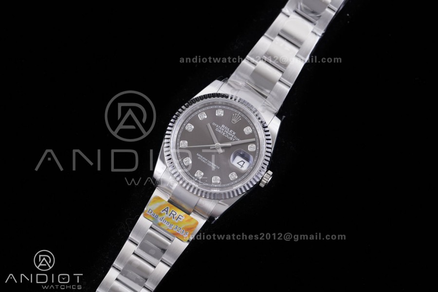 DateJust 36 SS 126234 Wimbledon ARF 1:1 Best Edition Gray Diamond Dial on Oyster Bracelet DD3235