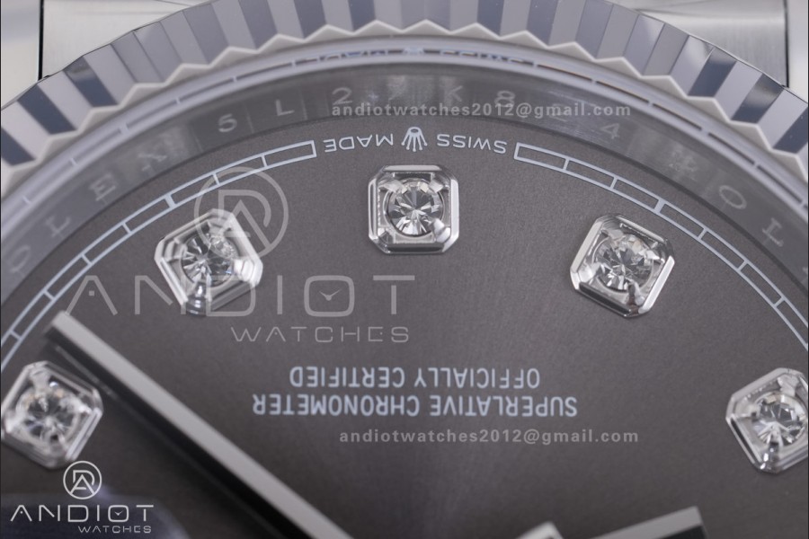 DateJust 36 SS 126234 Wimbledon ARF 1:1 Best Edition Gray Diamond Dial on Oyster Bracelet DD3235