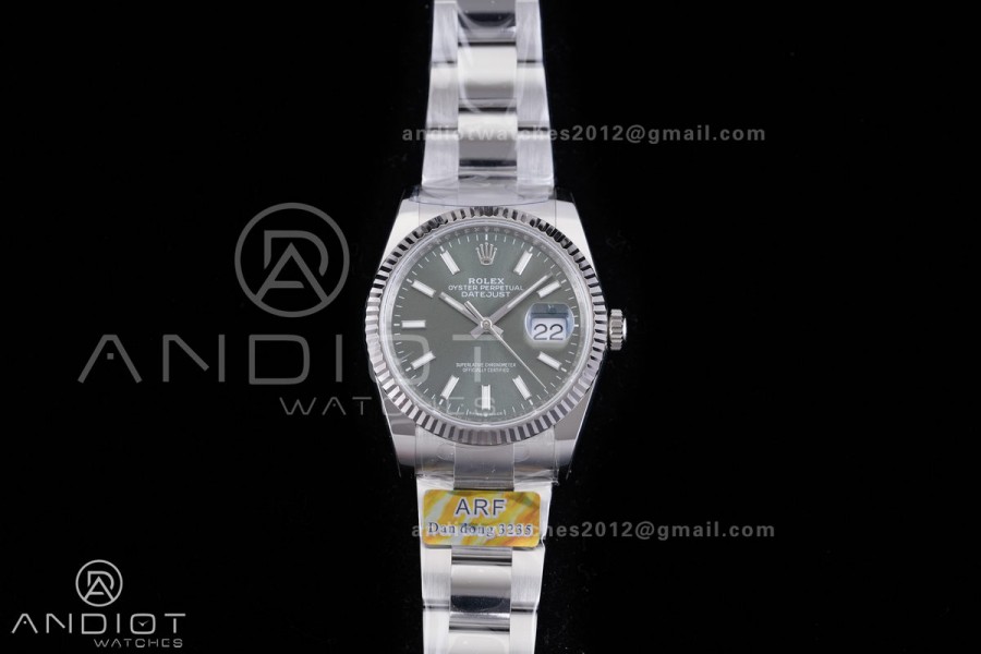 DateJust 36 SS 126234 ARF 1:1 Best Edition Green Dial on Oyster Bracelet DD3235