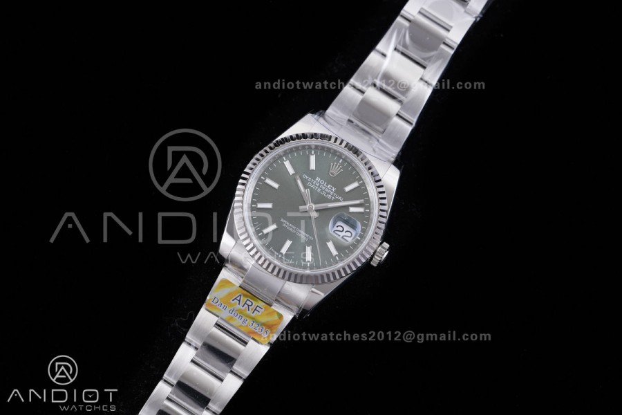 DateJust 36 SS 126234 ARF 1:1 Best Edition Green Dial on Oyster Bracelet DD3235
