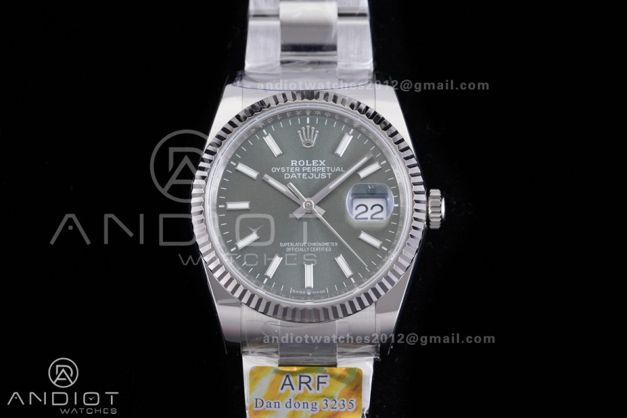 DateJust 36 SS 126234 ARF 1:1 Best Edition Green Dial on Oyster Bracelet DD3235