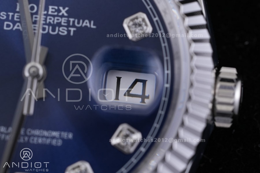 DateJust 36 SS 126234 ARF 1:1 Best Edition Blue Diamond Dial on Oyster Bracelet DD3235