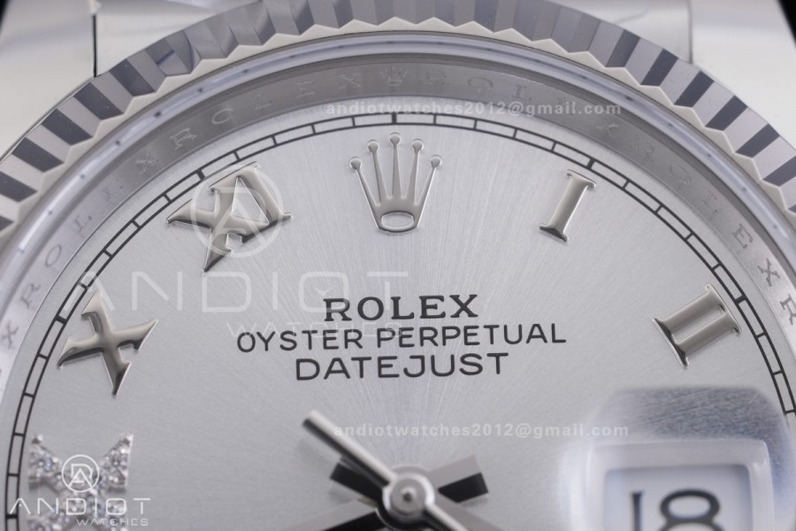 DateJust 36 SS 126234 ARF 1:1 Best Edition Sliver Roman Dial on Oyster Bracelet DD3235