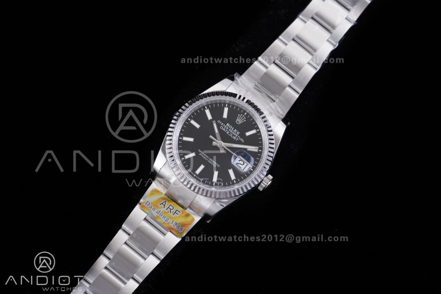 DateJust 36 SS 126234 ARF 1:1 Best Edition Black Dial on Oyster Bracelet DD3235