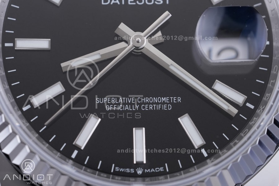 DateJust 36 SS 126234 ARF 1:1 Best Edition Black Dial on Oyster Bracelet DD3235