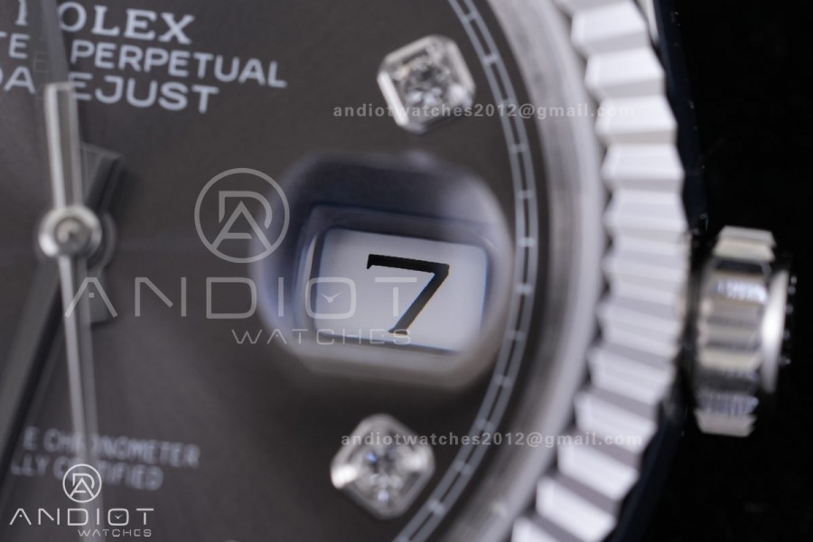 DateJust 36 SS 126234 ARF 1:1 Best Edition Gray Diamond Dial on Jubilee Bracelet DD3235