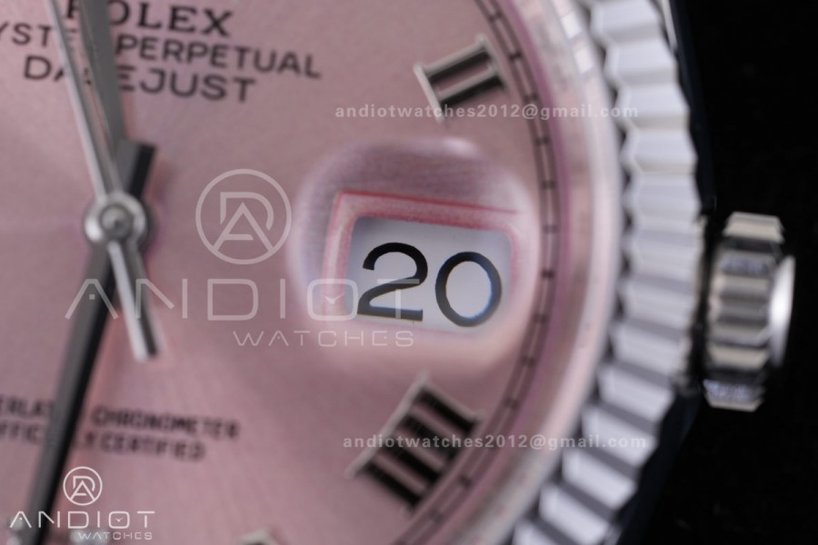 DateJust 36 SS 126234 ARF 1:1 Best Edition Pink Diamonds Roman Dial on Jubilee Bracelet DD3235 