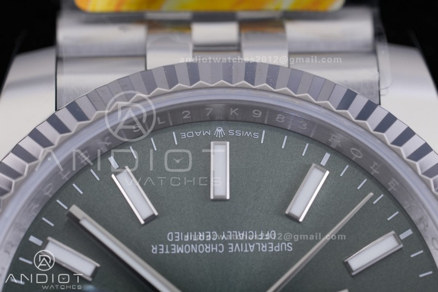 DateJust 36 SS 126234 ARF 1:1 Best Edition Green Stick Dial on Jubilee Bracelet DD3235