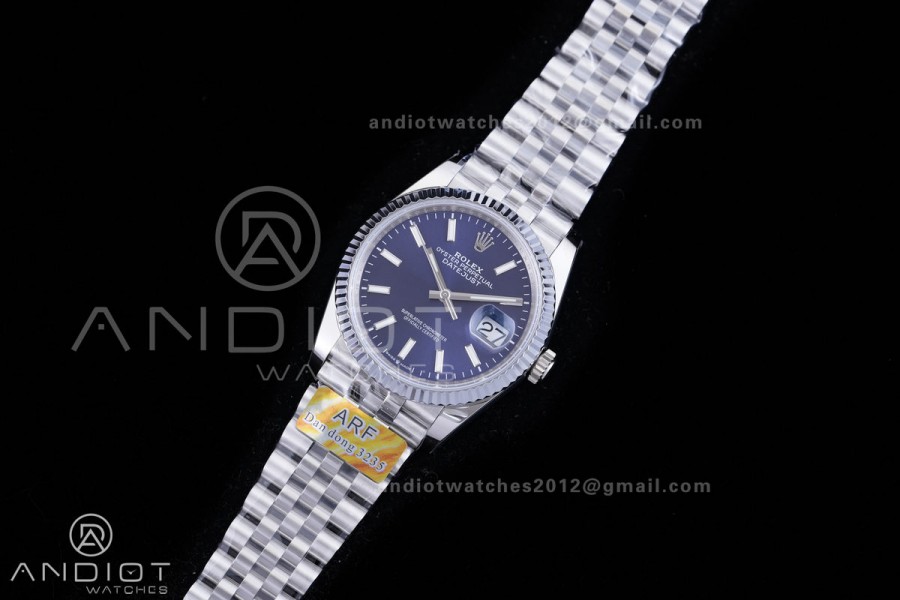 DateJust 36 SS 126234 ARF 1:1 Best Edition Blue Stick Dial on Jubilee Bracelet DD3235