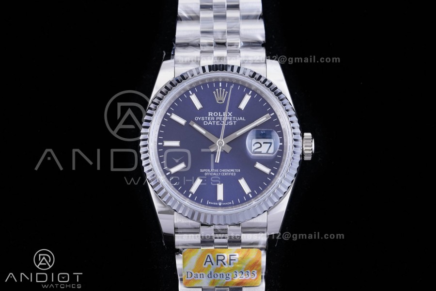 DateJust 36 SS 126234 ARF 1:1 Best Edition Blue Stick Dial on Jubilee Bracelet DD3235