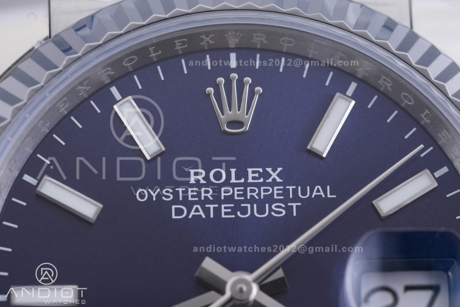 DateJust 36 SS 126234 ARF 1:1 Best Edition Blue Stick Dial on Jubilee Bracelet DD3235