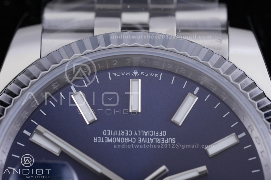 DateJust 36 SS 126234 ARF 1:1 Best Edition Blue Stick Dial on Jubilee Bracelet DD3235