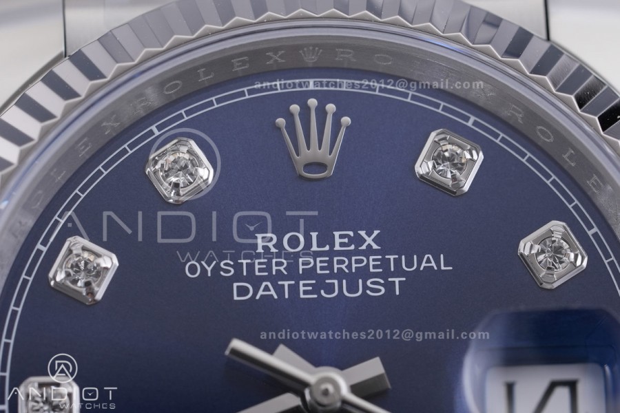 DateJust 36 SS 126234 ARF 1:1 Best Edition Blue Diamond Dial on Jubilee Bracelet DD3235