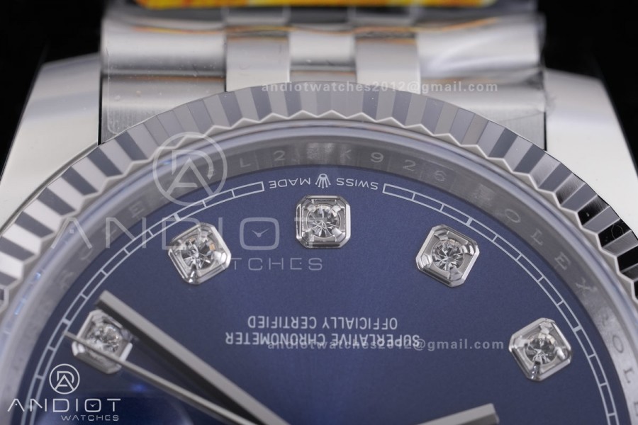 DateJust 36 SS 126234 ARF 1:1 Best Edition Blue Diamond Dial on Jubilee Bracelet DD3235