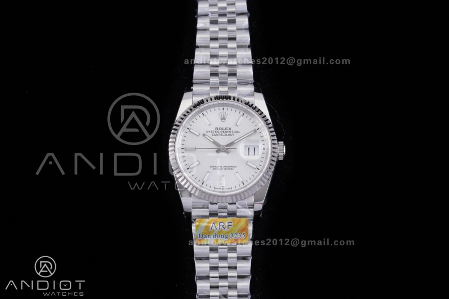 DateJust 36 SS 126234 ARF 1:1 Best Edition Slive Stick Dial on Jubilee Bracelet DD3235