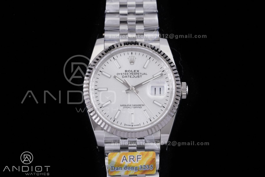 DateJust 36 SS 126234 ARF 1:1 Best Edition Slive Stick Dial on Jubilee Bracelet DD3235
