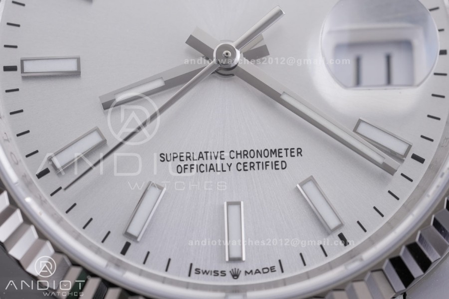 DateJust 36 SS 126234 ARF 1:1 Best Edition Slive Stick Dial on Jubilee Bracelet DD3235