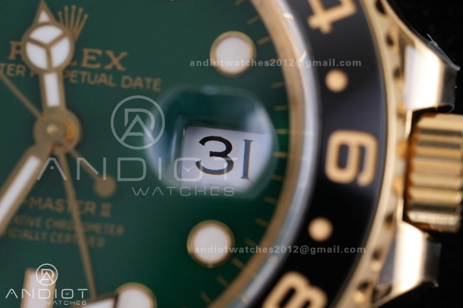 GMT Master II 116718LN Gain Weight Gold Factory 1:1 Best Edition Green Dial on YG Bracelet VR3285 CHS