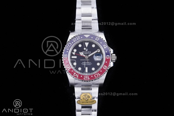GMT Master II 126719 BLRO Gain Weight V4 Gold Factory 1:1 Best Edition Blue Dial On Oyster Bracelet SH3285 CHS
