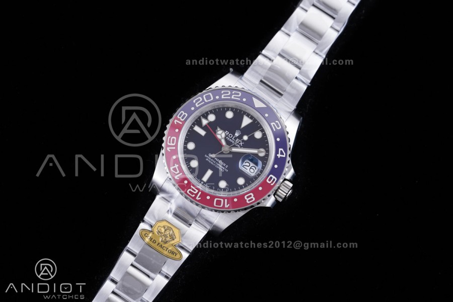 GMT Master II 126719 BLRO Gain Weight V4 Gold Factory 1:1 Best Edition Blue Dial On Oyster Bracelet SH3285 CHS