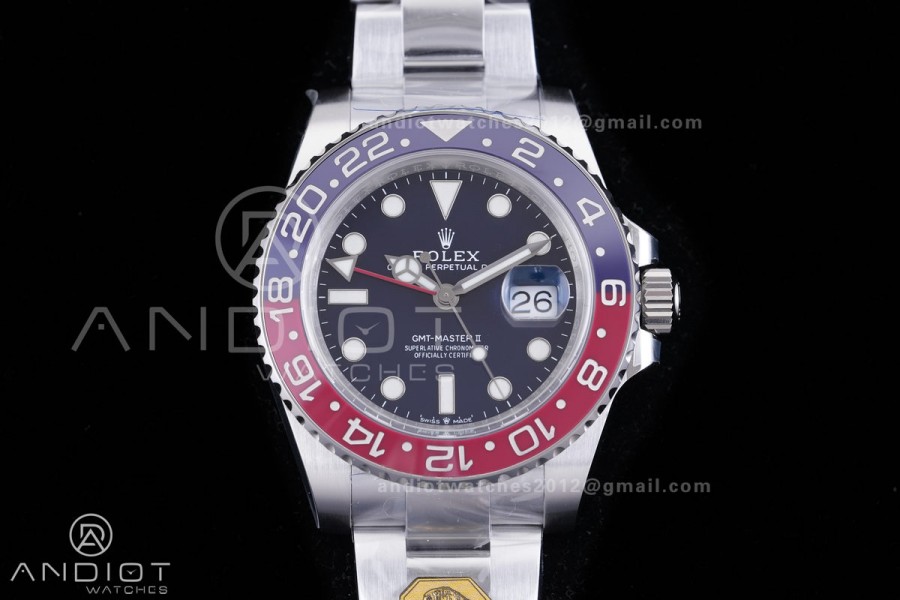 GMT Master II 126719 BLRO Gain Weight V4 Gold Factory 1:1 Best Edition Blue Dial On Oyster Bracelet SH3285 CHS