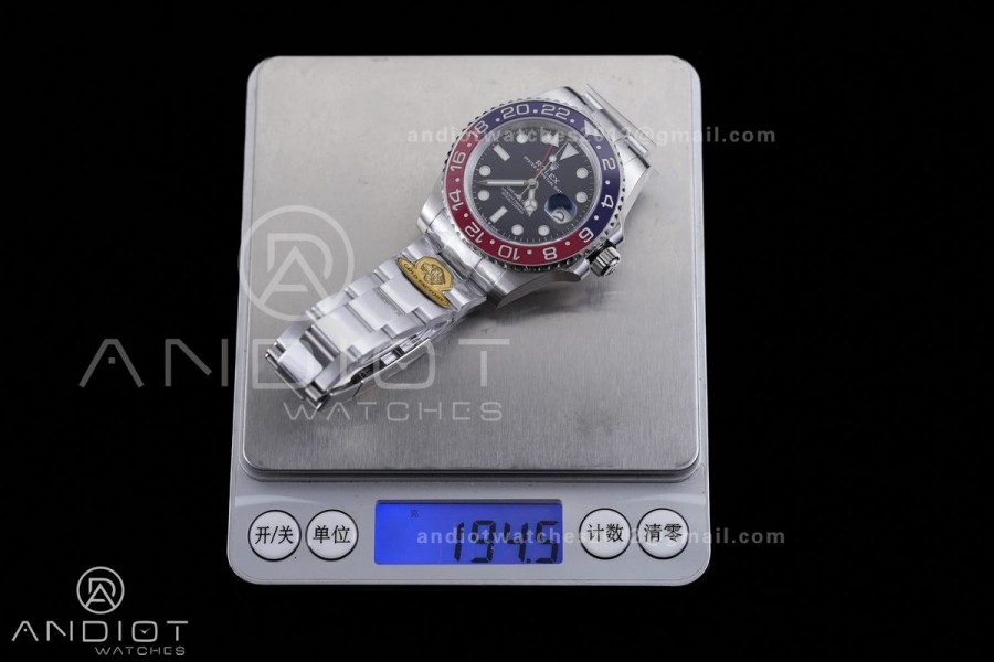 GMT Master II 126719 BLRO Gain Weight V4 Gold Factory 1:1 Best Edition Blue Dial On Oyster Bracelet SH3285 CHS