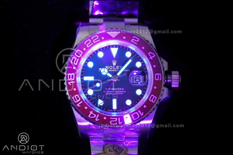 GMT Master II 126719 BLRO Gain Weight V4 Gold Factory 1:1 Best Edition Blue Dial On Oyster Bracelet SH3285 CHS