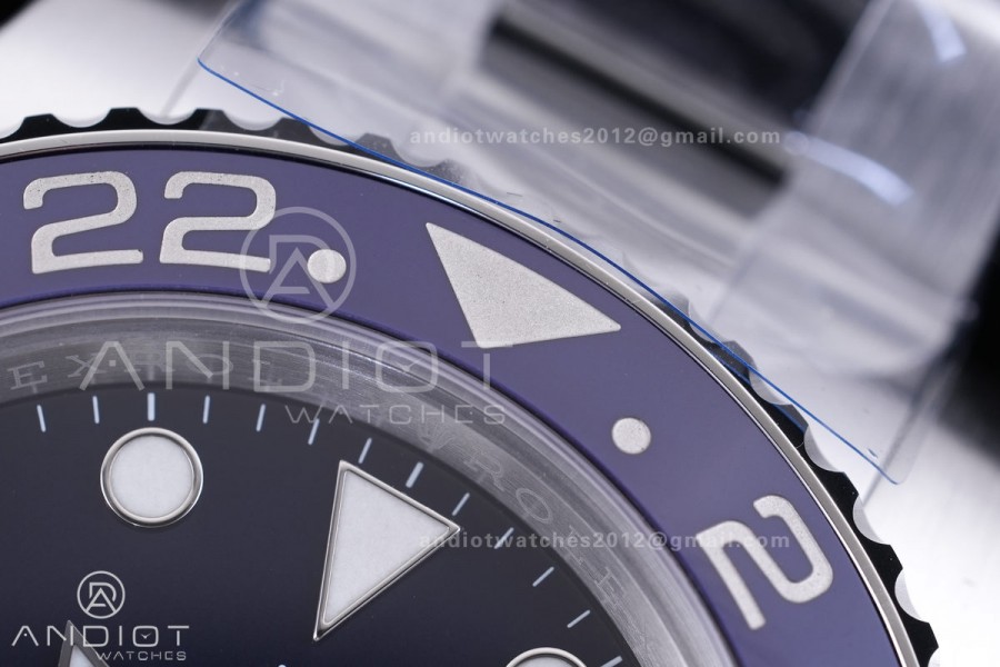 GMT Master II 126719 BLRO Gain Weight V4 Gold Factory 1:1 Best Edition Blue Dial On Oyster Bracelet SH3285 CHS