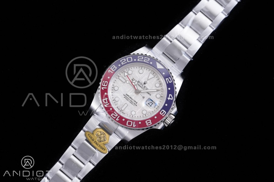 GMT Master II 126719 BLRO Gain Weight V4 Gold Factory 1:1 Best Edition Real Meteorite Dial On Oyster Bracelet SH3285 CHS