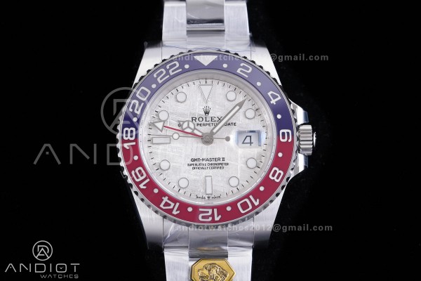 GMT Master II 126719 BLRO Gain Weight V4 Gold Factory 1:1 Best Edition Real Meteorite Dial On Oyster Bracelet SH3285 CHS